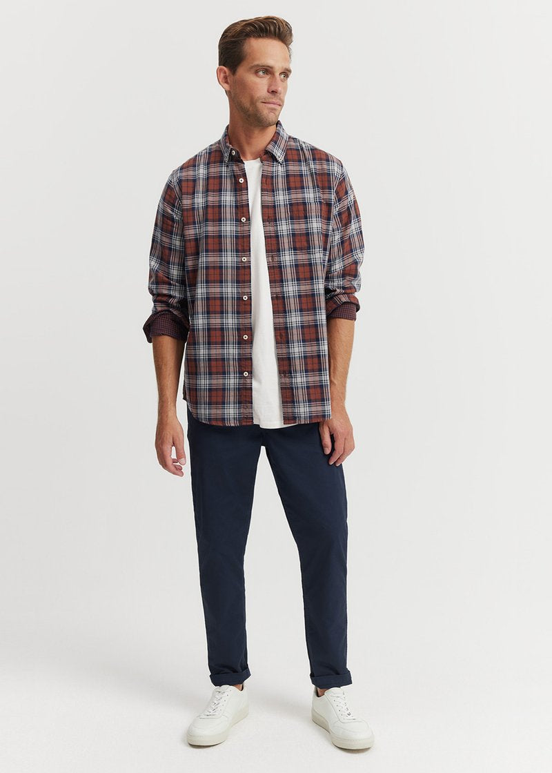 Regular Fit Double Cloth Check Shirt